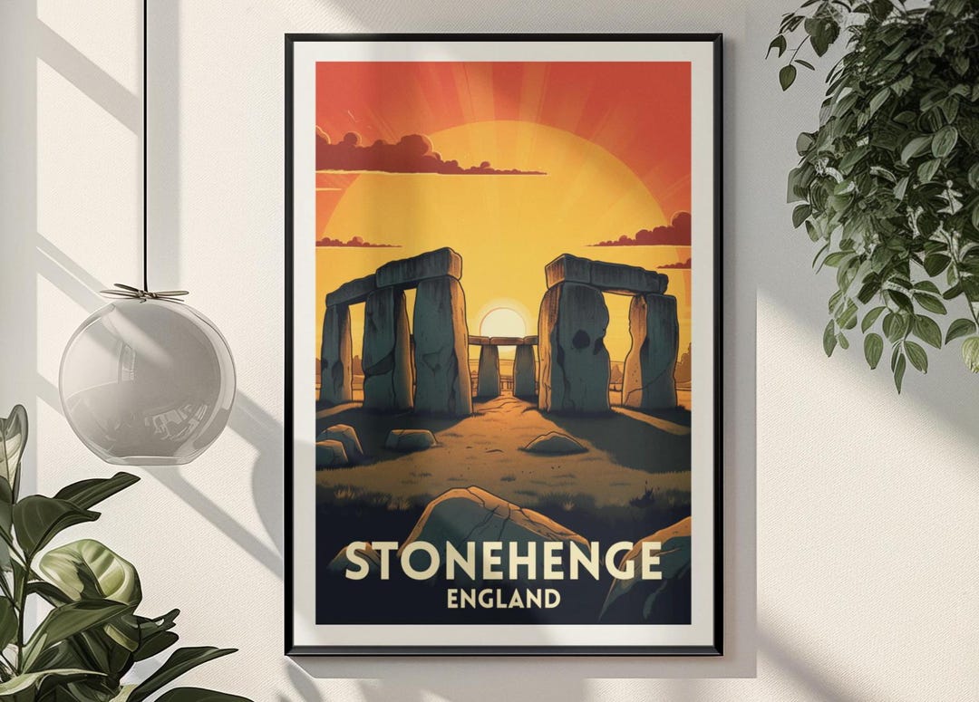 Stonehenge England Travel Retro Vintage Poster Print Wall Art Souvenir ...