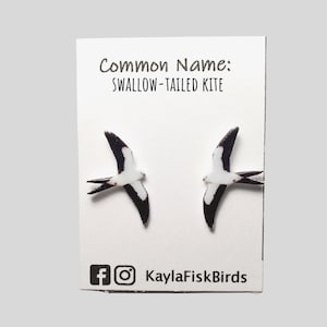 Swallow-tailed Kite earring | bird of prey jewelry | bird birding birdwatching birding