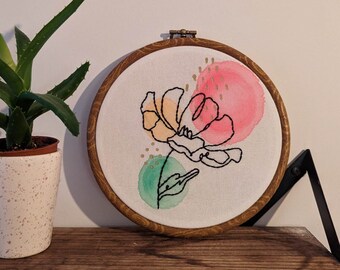 Body diversity art | Flowers | Embroidered hoop art | Embroidery-Cross stitch | Wall art | Decoration | Boho decor | Home decor |  Birthay