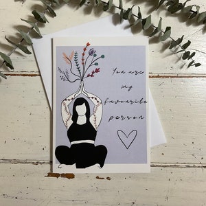 Beste vriend kaart| Verjaardagskaart | Feministische wenskaart | Empowerment | Lege kaart | Groetjes | Yoga | Body positivity | Verjaardag