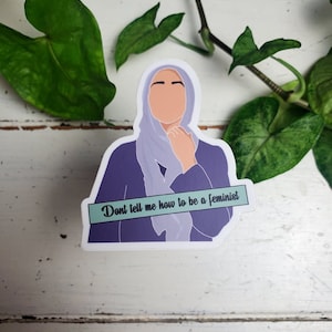 Feministische sticker (waterdicht) |hijab vrouwen | moslim | Meisje Pwr | Sticker van goede kwaliteit | Vinylsticker | Laptop, bidon, bullet journal