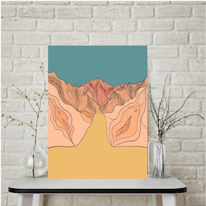 Women Feminism Print | Vulva Mountain| Wall Art | Feminism Poster | Gift Idea | Office Art |  Boho Wall Art | Home Wall Decor