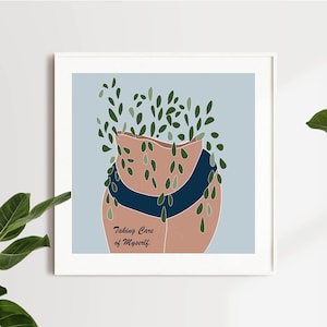 Women Feminism Print | Personal grow | Wall Art | Feminism Poster | Gift Idea | Office Art | Home Wall Decor  | Plants  | Body positivity