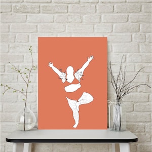 Women Feminism Print | Yoga plus size| Not shaving | Wall Art | Feminism Poster | Gift Idea | Office Art |  Boho Wall Art | Home Wall Decor