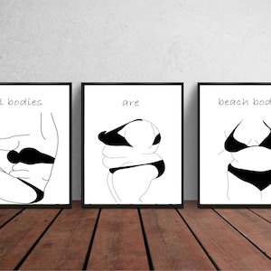 Body positivity print | Women Feminism Print | Beach bodies | Wall Art | Feminism Poster | Gift Idea | Office Art | Home Wall Decor  | art