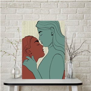 Women Feminism Print | Lesbian love | LGBTQ | Queer | Wall Art | Feminism Poster | Gift Idea | Office Art |  Boho Wall Art |Home Wall Decor