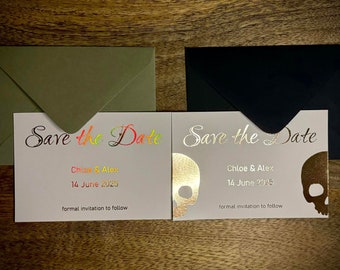 Celestial Tarot Folie Save The Date Card