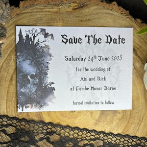 Gothic Black Save The Date Magnet