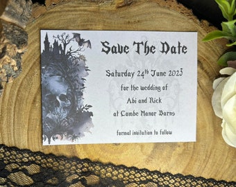 Gothic Black Save The Date Magnet
