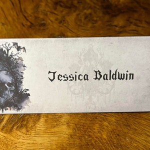Gothic Black Table Name Card