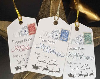 Personalised Christmas Gift Tags | Pack of 6 | Presents from Santa | Christmas Labels