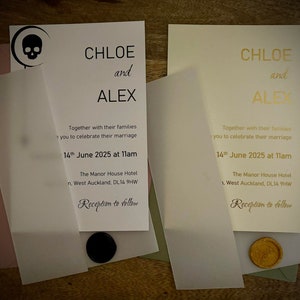 Celestial Tarot Foil Wedding Invitation
