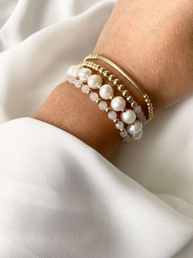 Fresh Water Pearls 14K Gold Filled Bracelet image 3