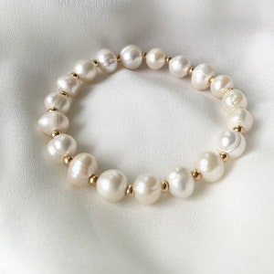 Fresh Water Pearls 14K Gold Filled Bracelet image 1