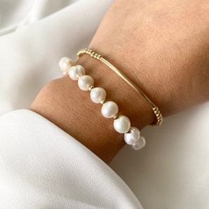 Fresh Water Pearls 14K Gold Filled Bracelet image 2