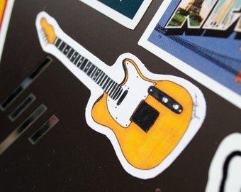 Telecaster Guitar Laptop Sticker