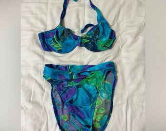 Vintage 90’s Jag Tropical Underwire Bikini size 12