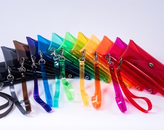 Iridescent Clear Stadium Purse, Concert Purse, Football Game Purse, Fanny Pack for Festivals, Fanny Pack for Bachelorette, 4.5x6.5”