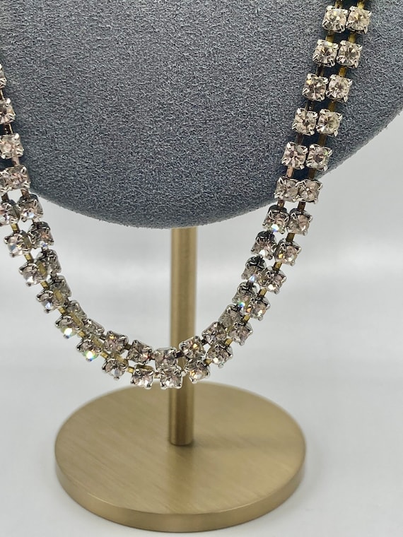 Rhinestone necklace, double strand