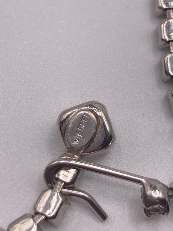 Rhinestone necklace by Weisner, hook clasp, Y sha… - image 4