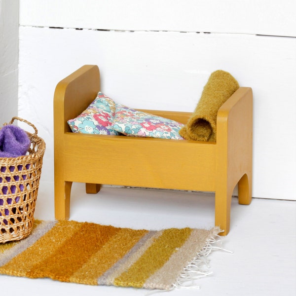 Wooden Doll Bed Etsy