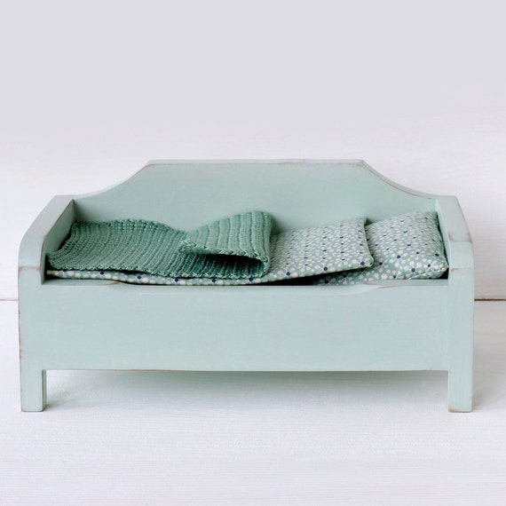 Miniature Wooden Sofa Furniture Old Fashioned Toy Image 0