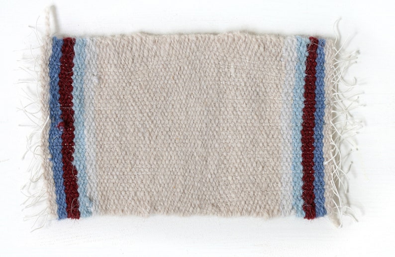 Miniature Handwoven Rug, Dollhouse Cotton Rug, Carpet Runner, Loom Weaving, Throw Rug, Carpet, Area Rug, Dollhouse Miniature Rug, Wool Rug. image 4