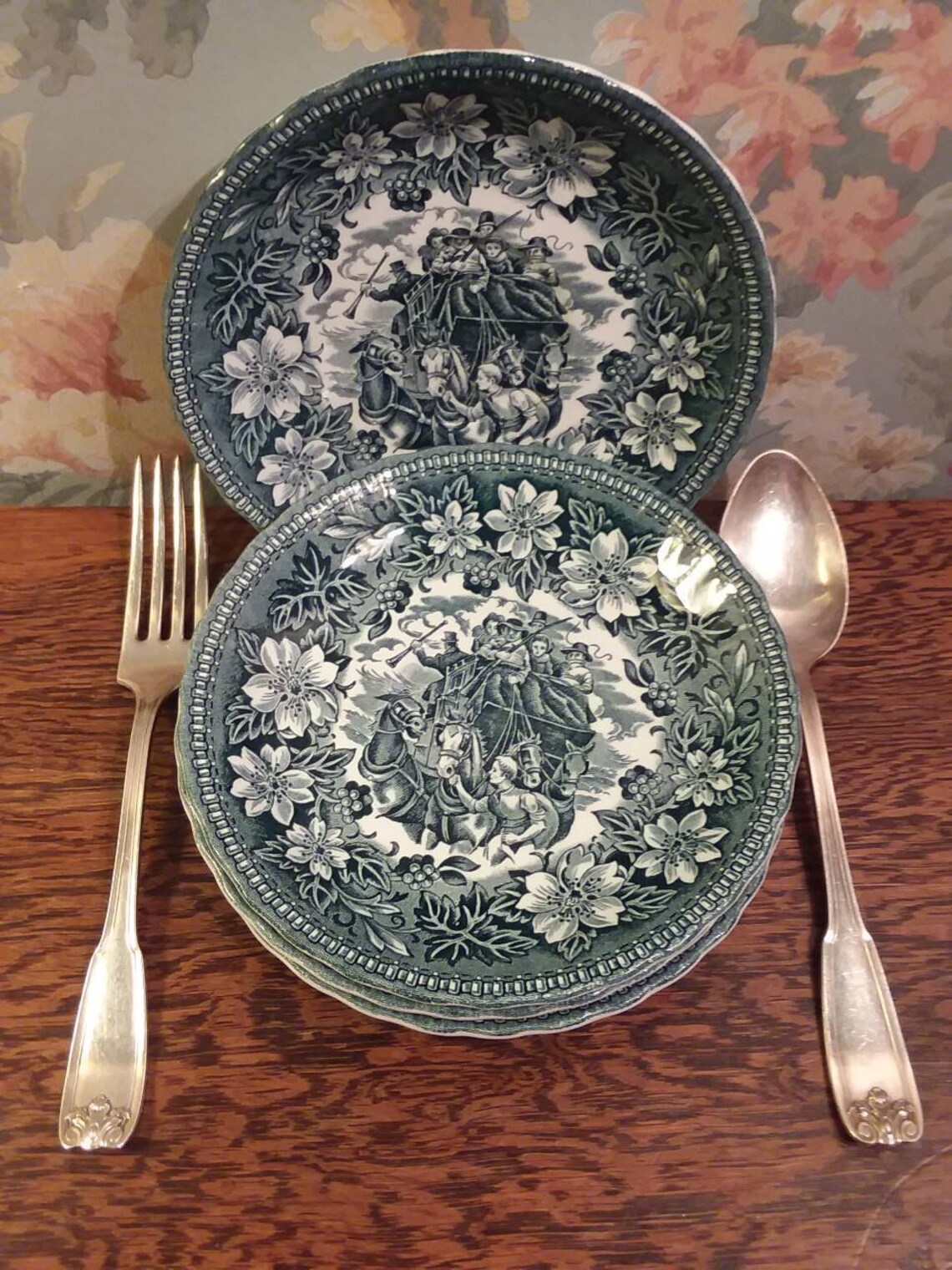 Vintage Royal Tudor Saucers Set of 4 Etsy Nederland