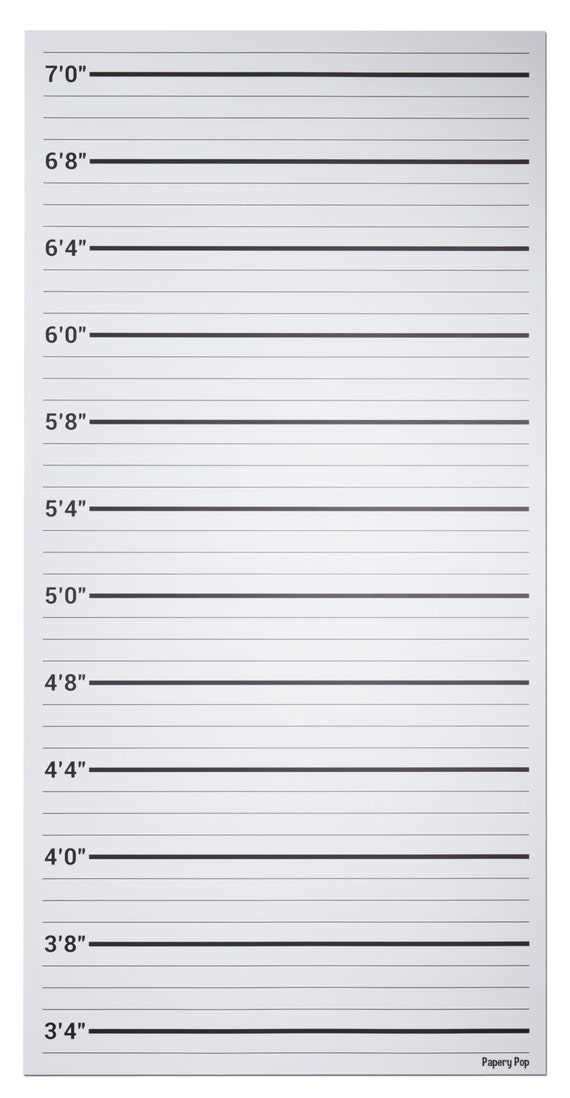 Police Height Chart Poster