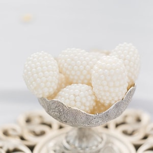 Sofreh Aghd 5 real size eggs covered with white pearls for Persian Wedding