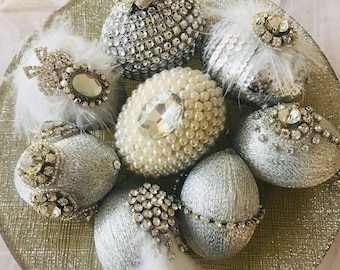 Sofreh Aghd Dazzling Decorative Eggs for Persian Spread Set of 8