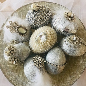 Sofreh Aghd Dazzling Decorative Eggs for Persian Spread Set of 8