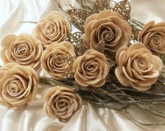 Sofreh Aghd Natural Bread Flower ( Set of 9) for Persian Wedding Spread Aroosi