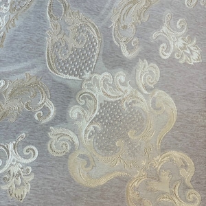 Sofreh Aghd Metallic Goldust/Gold Woven Chenille Jacquard Cloth for Persian Spread.