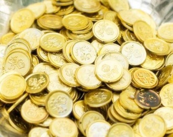 Coins Mobarakbad On A Sofreh Aghd Plastic Sekkeh Talla