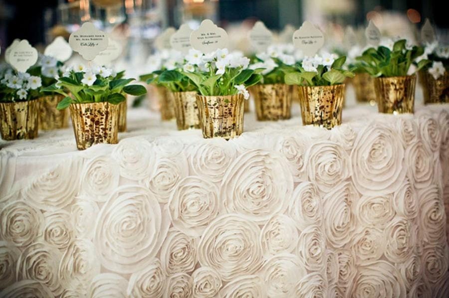 Sofreh Aghd 120", 132" Round Grandiose Rosette 3D Satin Tablecloth For Wedding Party Event Decoration