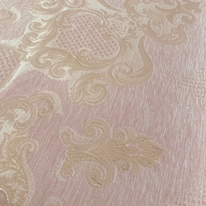 Sofreh Aghd/Haftseen Dusty Rose/Gold Damask Chenille Overlay for your spread