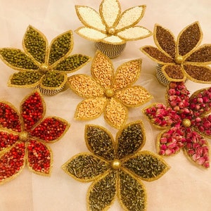 Sofreh Aghd Seven Spices with Gold Trims for Persian Wedding Aroosi (Atel-o-Batel)