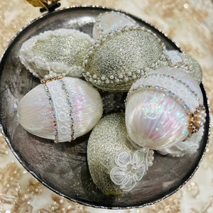Sofreh Aghd Romantic Victorian Style Decorative Eggs Set of 8