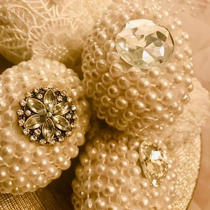 Sofreh Aghd Real Size Decorative Eggs Embellished with Pearls, Lace and Jewels