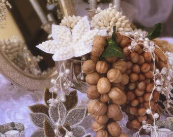 Sofreh Aghd Almond, Walnut, Hazelnut  with Esphand Flower for Persian Wedding Sofreh Aghd