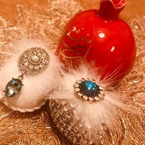 Sofreh Aghd Decorative Eggs  for Persian Wedding or Haftsin Set of Two