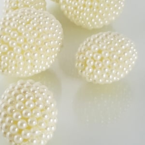 Sofreh Aghd Ivory Pearl Eggs for Persian Wedding Spread ( set of three )