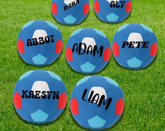 Personalized Plush Soccer Ball Emotional Support Gift for ADHD, Custom Sports Soccer Ball Party Decor, Cute Birthday Christmas Plushie Gift