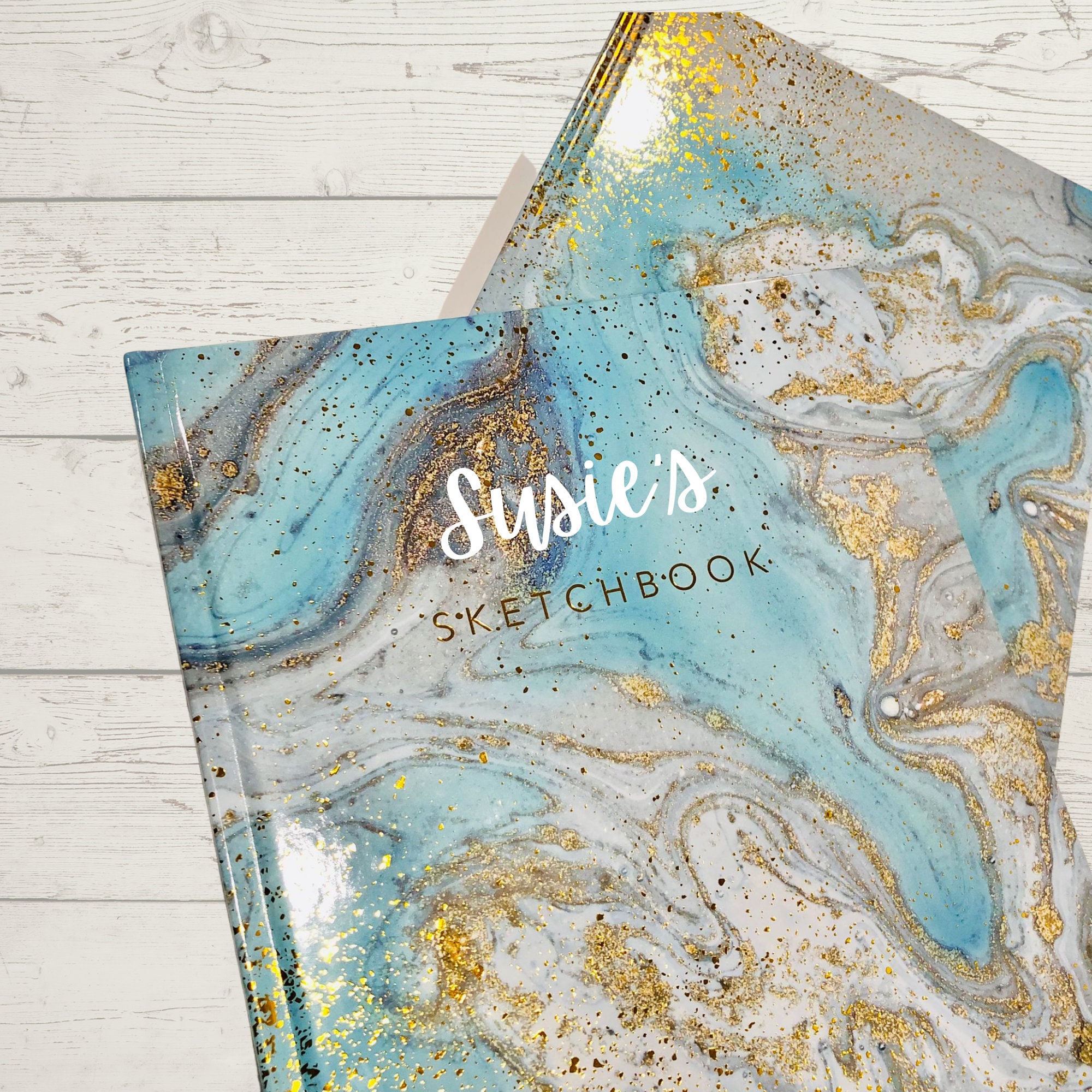 Personalized Sketchbook, Blue and Gold Embossed Drawing Book, Custom Name  Vinyl Decal Doodle Book, Personalized Journal Note Book for Her -   Norway