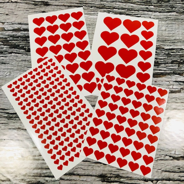 Pegatinas de corazón de San Valentín, calcomanías de vinilo de corazón, pegatinas de sello de sobre de San Valentín, pegatina de corazón rojo para embalaje, regalos, uñas, holográfico