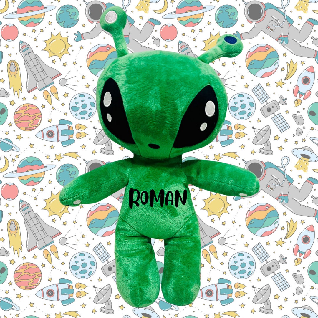 Alien Birthday Plush Stuffed Animal Gift, Cute Custom Alien Party Decor, Christmas Alien Gift, Alien Abduction Decoration Alien Toy for kids