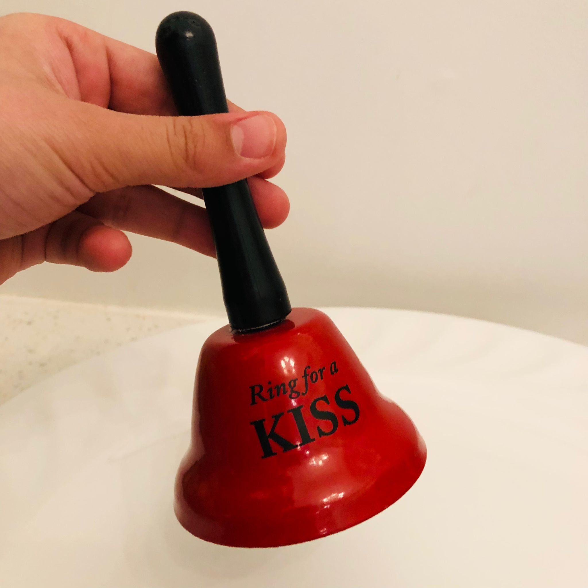 Intimate Large Bell, Ring for a Kiss, Funny Cute Valentine Gift for Him Her  