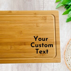 Custom Engraved Cutting Board, Bamboo Wood Engraved, Personalized Charcuterie Wooden Board, Laser Engraved