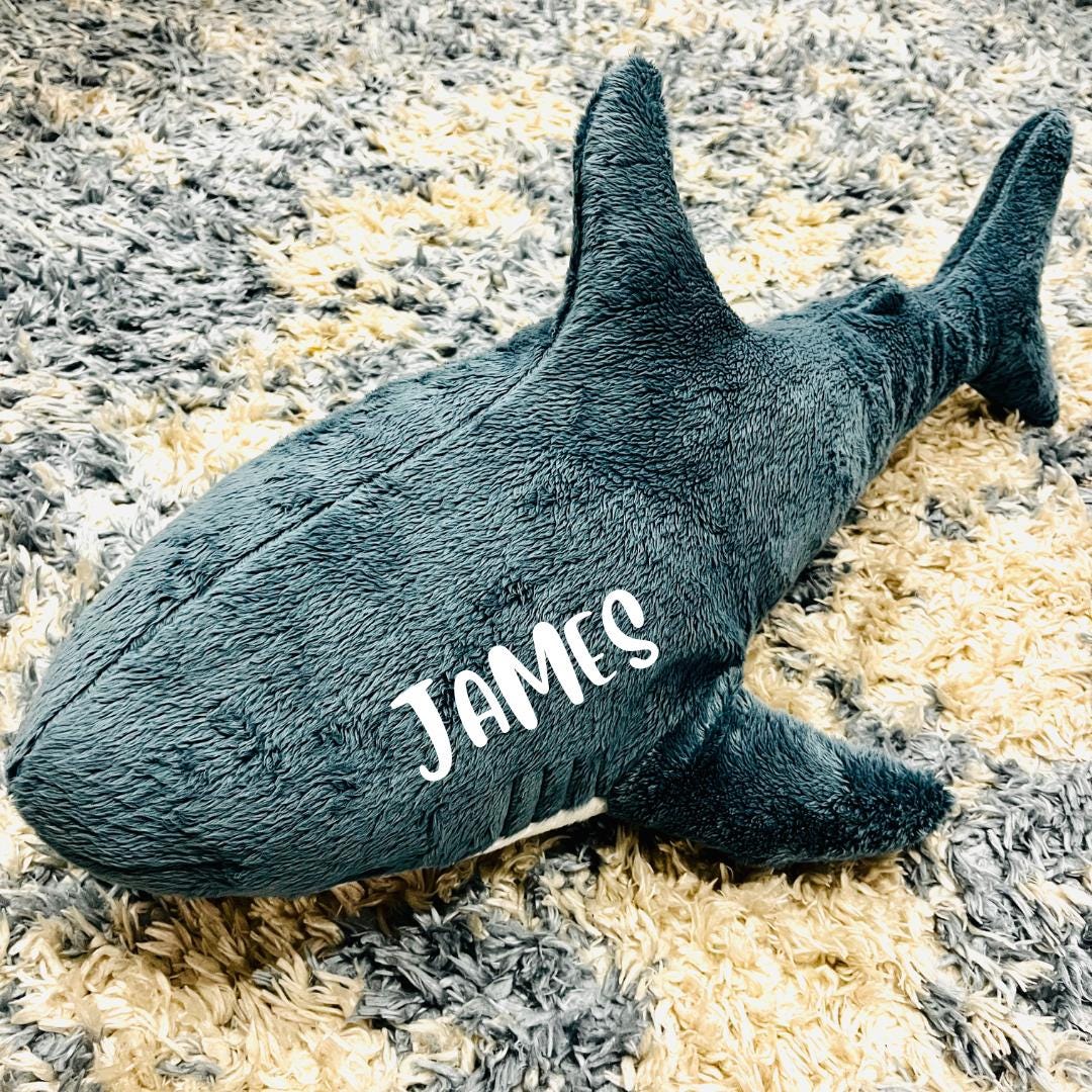 Blue Whale Shark Plushie Custom Stuffed Animal Gift Ocean lover, Cute Emotional Support Personalized Sea Friends Birthday Gift kids Fishing